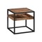 Armen Living Ludgate Square End Table with Shelf in Acacia and Black Metal LCLDLARU - alternate 1